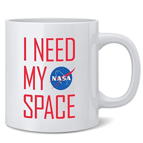 Poster Foundry NASA I Need My Space Meatball Logo Funny Ceramic Coffee Mug Tea Cup Fun Novelty Gift 12 oz Drinking cup