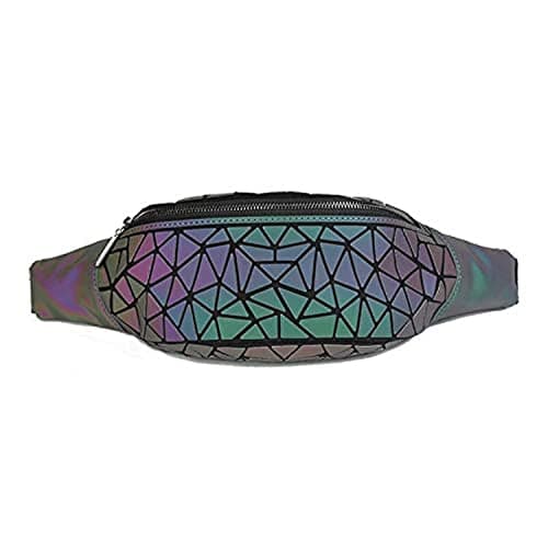 Multi-Colors Luminous Geometric Waist Bag Holographic Reflective Waist pack
