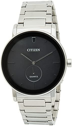 Citizen Watch for Men, Quartz Movement, Analog Display, Silver Stainless Steel Strap-BE9180-52E