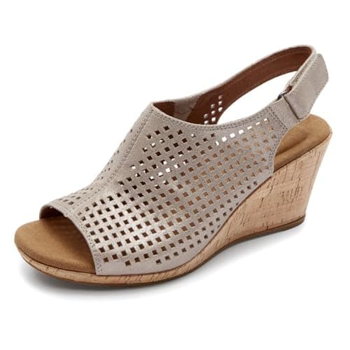 Rockport womens Briah Perf Sling Wedge Sandal