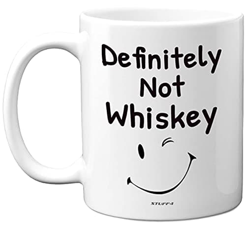 Definitely Not Whiskey Funny Mugs, 11oz Ceramic Dishwasher Safe Premium Mugs, Whiskey Gift, Office Gifts for Women, Rum Gifts for Men, Funny Work Mug, by Stuff4 Drinking cup