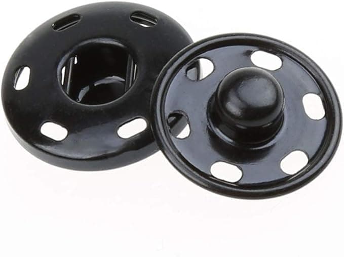 20 Pcs Sewing Snaps for Sewing Durable Plastic Clips Black Press Buttons 12mm Snap Buttons Set for Sewing Clothing Leather Jackets Jeans Bags DIY Crafts Snap fastener