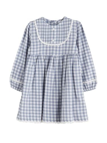 LC WAIKIKI Girl Lace Detailed Plaid Girls' Dress