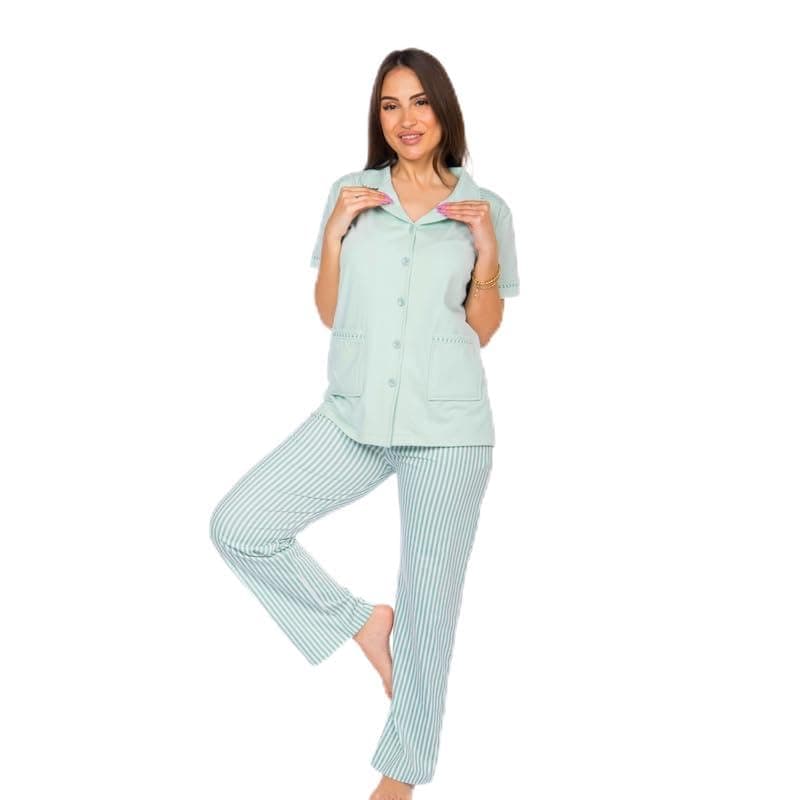 Cotton Zone Women?s home wear Set - soft short and a short-sleeve shirtWomen?s home wear Set - soft pants and a short-sleeve shirt - PL1127 Pajamas