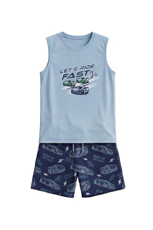 JIL Boys SLEEVELESS TOP WITH SHORT PJ Pajama Set