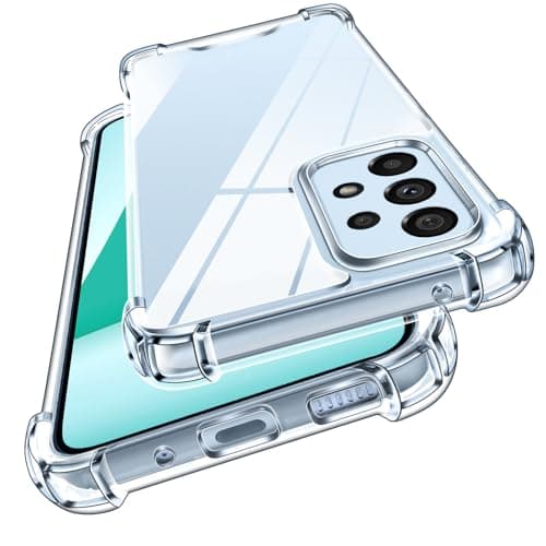 ivoler Anti-yellowing Clear Case for Samsung Galaxy A33 5G with Reinforced Corners [Military Shockproof Protection] Transparent Protective Case Anti-Scratch Bumper Cover Cellular phone case
