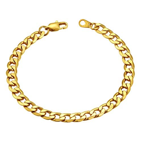 ChainsHouse Men Boys Stainless Steel Bracelet Hip Hop Jewelry 6/8/13mm Cuban Link Chain Bracelet 19cm/21cm