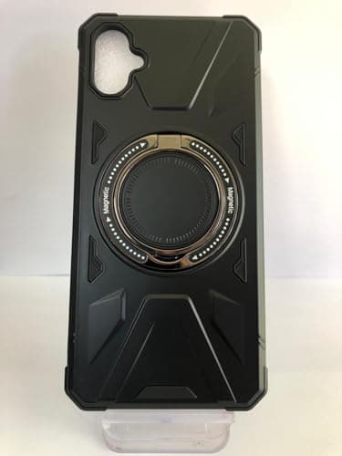 GOLDEN MASK For Samsung Galaxy A05 Case Magnetic Shockproof Phone Case with Ring Holder (Black) Cellular phone case
