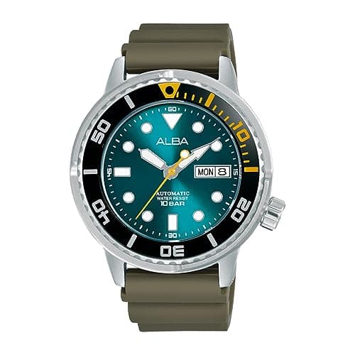 ALBA MEN'S ACTIVE Green silicone strap Emerald green dial AL4249X