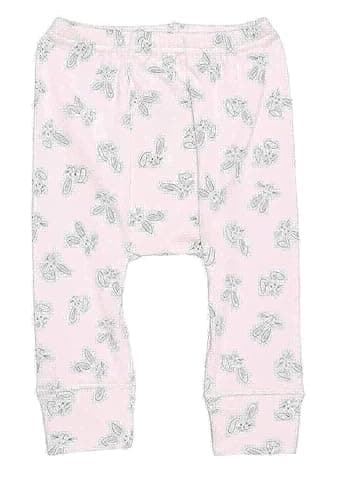 Papillion Cotton Trouser Printed Rabbit For Girls-Pink-9-12Month