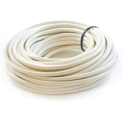 Thermo-Electric Cord, 2x1mm, 80m, White Electronic wire