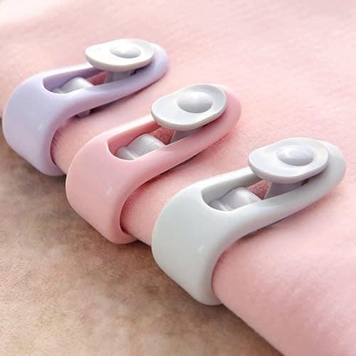 6 Piece Bed Sheet Clips and Duvet Fasteners Bedding Grippers for Blankets and Comforters Practical Mattress Sheet Holder Straps Set White Color
