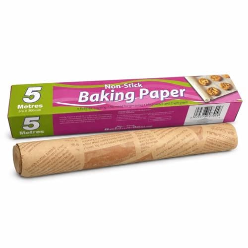 Greaseproof Parchment Paper For Cooking High Temperature Resistant Baking Sheets Ideal For Donuts Oven Liner Microwave Refrigerator Safe Roll Size 5M x 30cm (Biege)