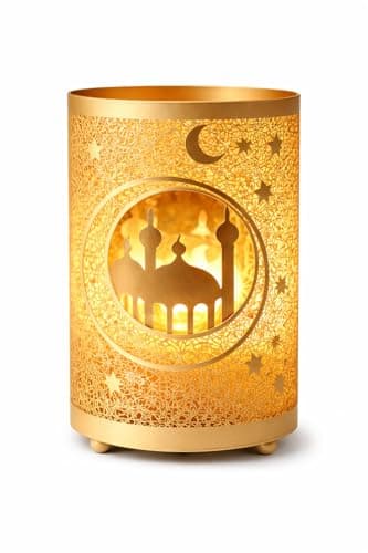 Home Care E-631 Islamic Decor White (Medium) Elegant Islamic Wall Art and Home Decoration with Sophisticated White Finish