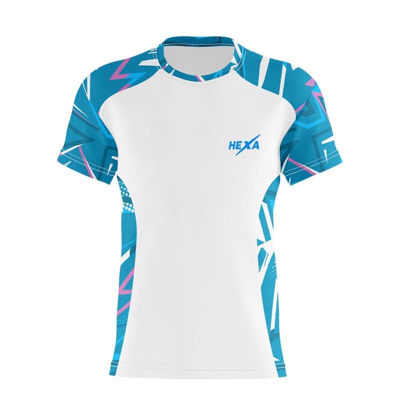 HEXA Target 262 T-Shirt for Men & Women - Dynamic Shattered Graphic - Dry-Fit, Anti-Bacterial, Polyester -