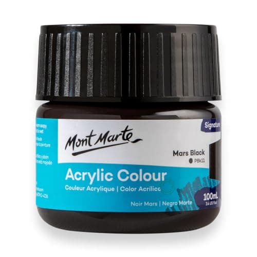 Monte Marte MSCH1064 Acrylic Colour Paint 100 ml, Mars Black