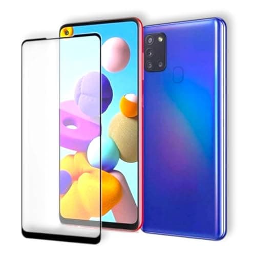 Tempered Glass Screen Protector for Samsung A21S, Full Coverage, Anti-Fingerprint, Bubble Free