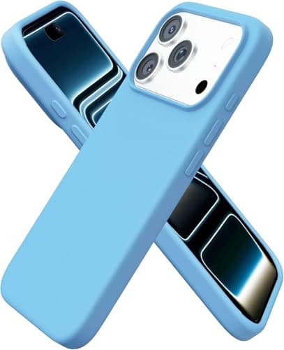 Compatible with iPhone 17 Pro Max Case 6.9", Slim Liquid Silicone Soft Gel Rubber Shockproof Protective Cover with Anti-Scratch Microfiber Lining (Sky Blue) Cellular phone case