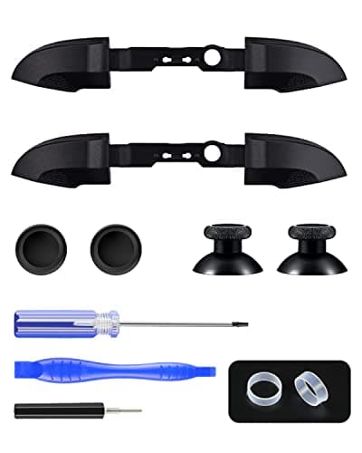 Bumper Replacement for Xbox Controller,Controller Repair Kit for Xbox | Durable LB RB Buttons for xbox controller repair kit,Parts for Xbox Contr0ller Shoulder Trigger Replacement,(Black-13-in one) Video game peripheral set