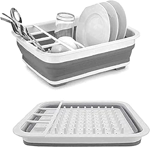 Generic Silicone Dish Rack, Drying Stand - Kitchen Dishware Drainer