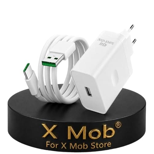 Original Dual Charger (45W SuperVooc, USB Cable for RENO14, 13, 12 Pro by Xmob)