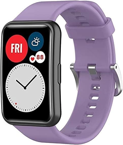 Silicone Strap for Huawei Watch Fit, Soft Band Ultra-Light Waterproof Durable Adjustable Replacement Wristband