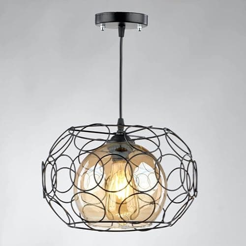 Modern Hanging Ball Ring Black,