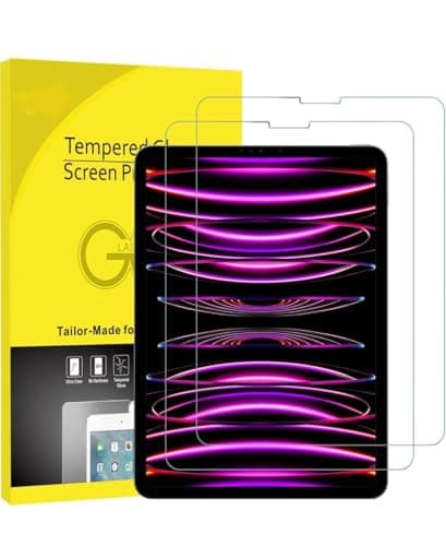 [2-Pack]Screen Protector for iPad Air 4 10.9" 2020 (4th generation) and iPad Pro 11 Inch (2020/2018 Release), Tempered Glass Film [Anti-Scratch] [9H Hardness/2.5D Edge]