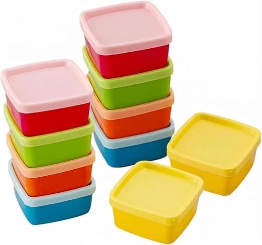 Snacks Mini 10 Pcs 60ml Airtight Lids for Sauce, Candy, Snacks, Lunch Box (A) Food storage container