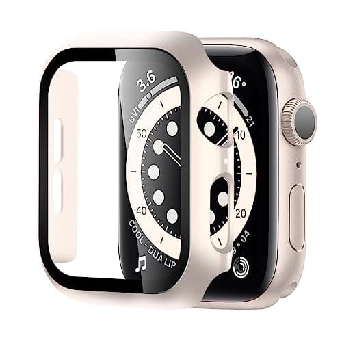 BELIYO Hard Case for Apple Watch Series 10 46mm,iWatch Screen Protector PC Ultra-Thin Overall Protective Cover(46mm,Starlight)