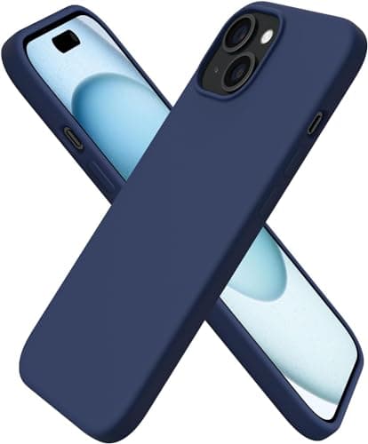 Compatible With iPhone 15 Case, Liquid Silicone Case, Full Body Shockproof Protective Cover [Soft Microfiber Lining], Slim Thin Phone Case for iPhone 15 6.1 inch, (Blue) Cellular phone case