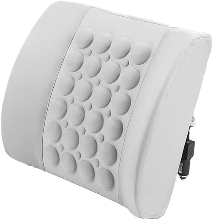 SA CAR Car Seat Support Cushion Comfortable Back Support Pillow for Pain Relief Adjustment Lumbar Support (1 Piece) Gray