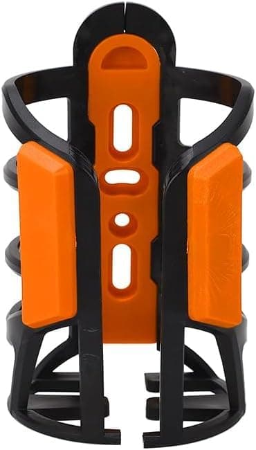 KaberTrade Flexible Water Bottle Holder on Jadon Motorcycle, Self Adjusting Cup Holder for Bikes and More, Durable and Shock Resistant (1 Piece, Orange, Code:8446)