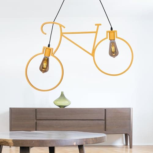 ElRawda Lighting El Rawda RL-BK-009 Wheel Shape Modern And Elegant High Quality Ceiling Lamp For Living Room Or Bedroom - Yellow Light fixture