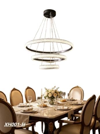 3 Circles Gradient Ceiling Lamp - Modern Round Lighting for Living Room, Dining Room, Entryway