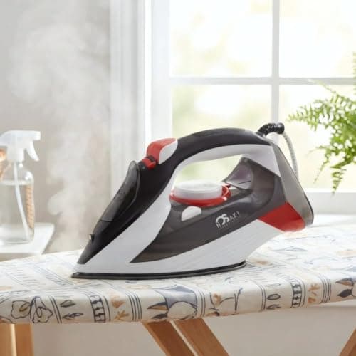 Husaki Aseel Steam Iron 2600W Multicolor Ceramic Non-Stick Soleplate Textile iron