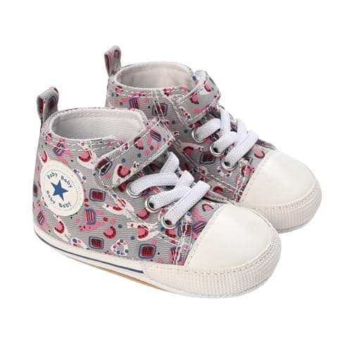 Mix&Max baby-girls Velcro Strap Sneakers Shapes Printed Sneaker Shoes
