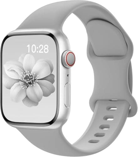Sport Silicone Band (Compatible with Apple Watch Bands 40mm 38mm 41mm 42mm Women Men,Soft Wristband Waterproof Replacement Bands Series 11 10 9 8 7 6 5 4 3 2 1 SE Ultra