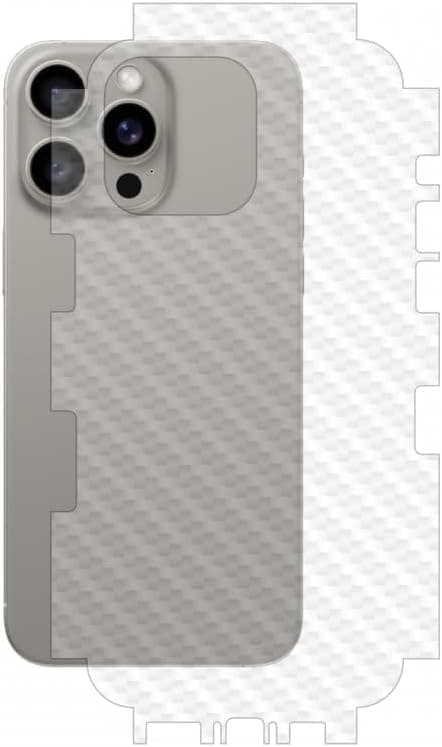 ARROWS Fiber carbon Matte Transparent Anti-Scratch Back Sticker Compatible With iPhone 15 Pro Max (one piece) Cellular phone case