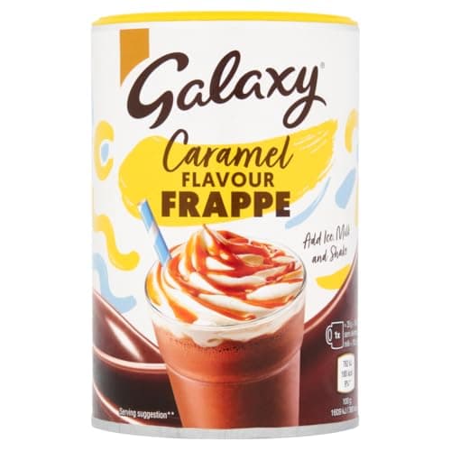 Galaxy Caramel Flavour Frappe Powder Drink Mix, Instant Milkshake Beverage, Rich Creamy Caramel Taste, Easy to Prepare, 280g Food