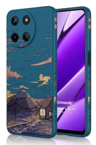 Case Compatible with OPPO Realme 11 (4G) - Ultra HD Long Lasting UV Print on Back and Sides - Matte Surface Anti-Fingerprint (Mountain Home at Sunset) Cellular phone case