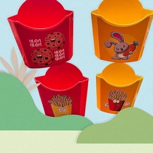 2 Pieces Potato and Snacks Plastic - Yellow Food masher