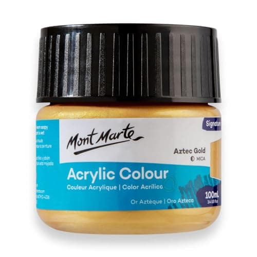 Monte Marte MSCH1095 Acrylic Colour Paint 100 ml, Metallic Aztec Gold