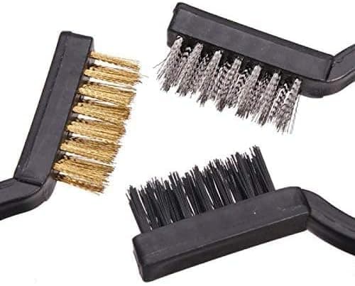 6 Pieces Multipurpose Wire Cleaning Brush Set with Metal Scraper and Ergonomic Handles for All Metal and Wood Surfaces Car Kitchen Multipurpose Brush Set
