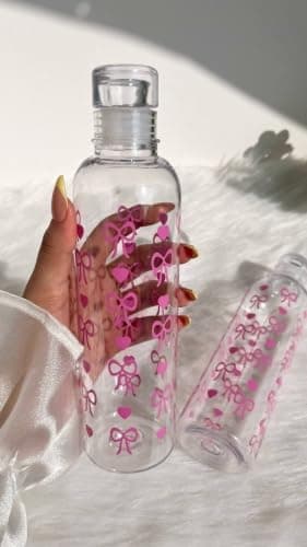 Generic Clear acrylic water bottle, Snap-on lid, 400 ml, .Ais