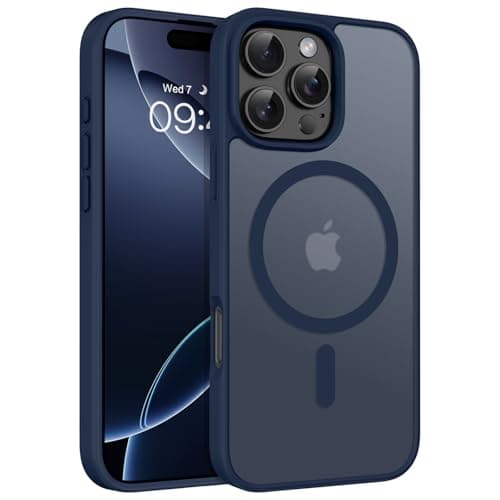 BENTOBEN Compatible with iPhone 16 Pro Case for Magnetic iPhone 16 Pro Phone Case, [Compatible with Magsafe] Slim Translucent Matte Shockproof Bumper Drop Protection Girls Women Boy Cover, Blue Cellular phone case