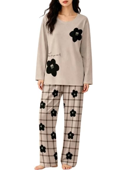 Women Winter Padded Pajamas 2 Piece Milton Cotton Soft Fiber Pajama Set Women Warm and Comfortable Home Size Free Size Fits Up to 90K