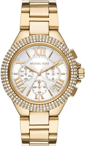 Michael Kors MK6994 Oversized Camille Pavé Gold-Tone Stainless Steel Watch, Gold