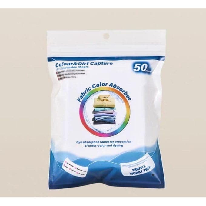 50 Color Catcher Laundry Sheets Prevent Fading Keep Clothes Bright and Fresh Wash Mixed Colors Safely Without Bleeding Easy Household Laundry Solution