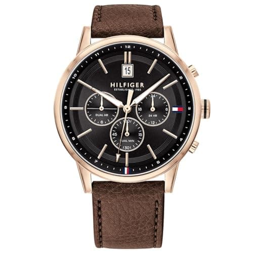 Tommy Hilfiger Men's Multi Dial Quartz Watch with Leather Strap 1791631